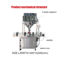 Máquina de embalaje multihead de sellado de botellas de llenado